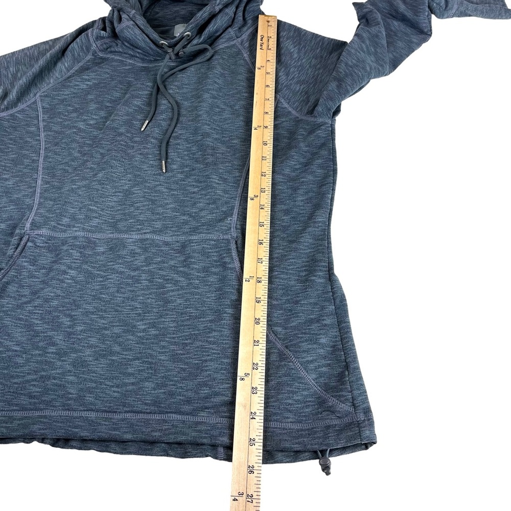 Athleta hooded cowl neck heather slate blue M/L - Picture 6 of 10